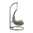 thumbnail image 4 of Patio Hanging Chair with Tear Drop Shape and Thick Cushions Gray, 4 of 5
