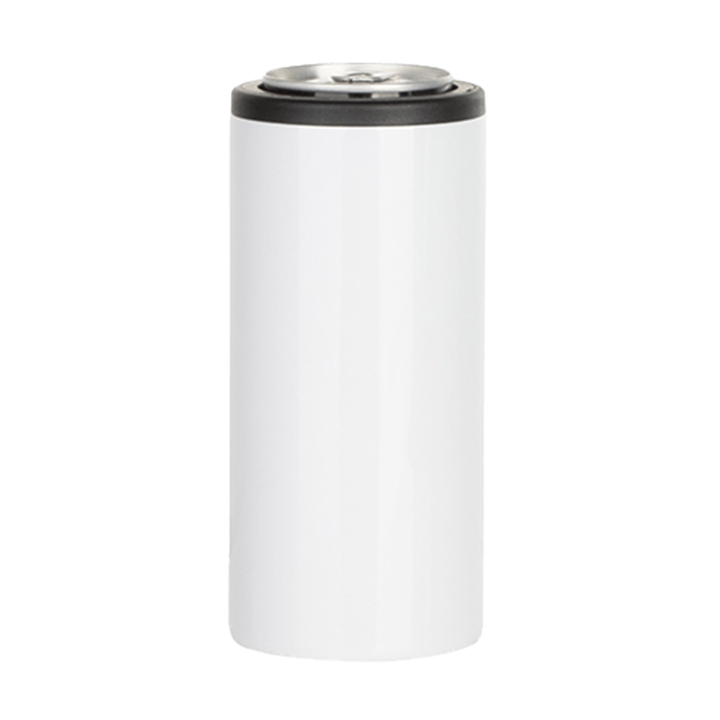 JPPlus 12oz Sublimation Skinny Can Coolers - Stainless Steel, Bulk Blanks for Custom Gifts & Promotional Use - Fits 12oz Slim Cans - Sublimation & Heat Transfer Ready (White, Case of 50)