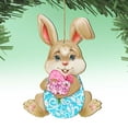 thumbnail image 3 of Easter Baby Bunny Wooden Ornaments Set of 3 by G. DeBrekht | Easter Spring Décor - 815432-1S3, 3 of 4