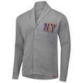 thumbnail image 2 of Unisex Sportiqe Heather Gray New York Knicks Henshaw Full-Button Cardigan Sweater, 2 of 3