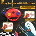 thumbnail image 5 of 2 Pack Remote Control Cartoon Race & Police RC Car for Toddlers - Toys for 2 3 4 5 Year Old Boy, Easter Birthday Toy Gift Ideas for Toddler, 5 of 10