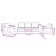 thumbnail image 4 of vidaXL 3 Piece Sofa Set with Cushions Dark Green Velvet, 4 of 4