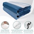thumbnail image 4 of Full Quilt Set 78''x90'', Blue Ombre Stripe Lightweight Bedspread Coverlet Set with 2 Pillow Shams, Farmhouse Striped Modern Abstract Art Breathable All Season Quilt Bedding for Bedroom/Guest Room, 4 of 9