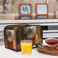 thumbnail image 6 of Kdxio Haystack Meditating Cat Print Toaster Cover Bread Machine Cover Fits for Most Standard 2 Slice Toasters,Keep Toaster Free From Dust And Fingerprint Oven Dustproof Cover, 6 of 7