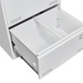 thumbnail image 3 of Metal Lateral File Cabinet with Lock, Widened Drawer Filing Cabinet with 3 Drawers and Adjustable Bars Hold for File Classification, Office File Cabinet for Home, White, 23”L * 17”W * 40”H, 3 of 9
