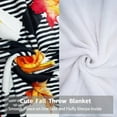 thumbnail image 6 of Black and White Buffalo Plaid Fall Throw Blanket 50" x 60", Fall Blankets and Throws, Cozy Fall Fleece Throw Blanket for Couch, Autumn Orange Pumpkins and Leaves Blanket, 6 of 6
