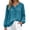 Z53-Blue, variant on Women's Linen Blend Button-Down Blouse, Round Neck Long Sleeve Tunic, Loose Fit Casual Shirt with Bubble
