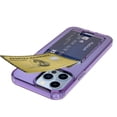 thumbnail image 4 of Designed for iPhone 13 Pro Case,Wallet Case with Card Holder,Drop Protection Protective Cover for Apple iPhone 13 Pro,Clear Purple, 4 of 8