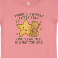 thumbnail image 4 of Inktastic Twinkle Twinkle Little Star One Year Old Birthday Boys or Girls Baby T-Shirt, 4 of 5