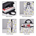 thumbnail image 4 of Naloa Daisies Flowers Print Lightweight DayBackpack Suitable for school, work, shopping, travel, etc., 4 of 5