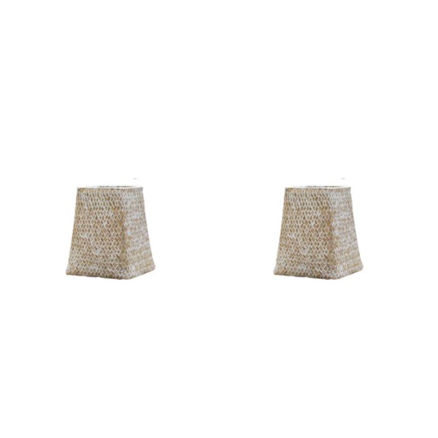 Toystoory Botella de flores de mesa, decoración de tejido de mimbre a la moda, cesta de almacenamiento de flores modernas, jarrón decorativo Blanco 14cm 2piezas
