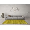 thumbnail image 3 of Ahgly Company Machine Washable Indoor Square Abstract Yellow Modern Area Rugs, 6' Square, 3 of 4