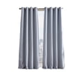 thumbnail image 2 of Martha Stewart Rivington Jacquard Curtain Panel Pair, Thermal Blue, Grommet, Lined, Room Darkening, Indoor, Adult, 2 Piece Set, 50" x 95", 2 of 6