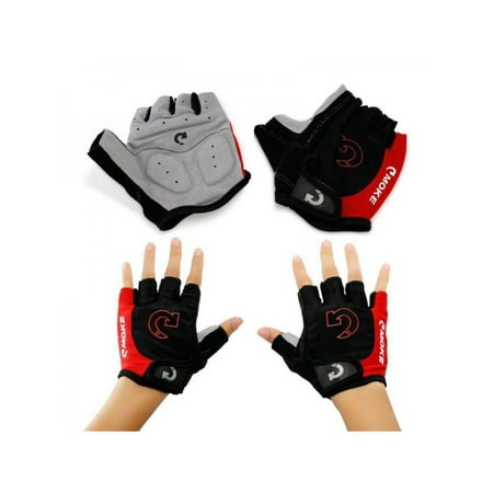 Fingerless Bike Gloves - MarinaVida Men Sports Cycling Gloves, Half Finger Gloves, MTB Bicycle Gel Padded Fingerless Gloves
