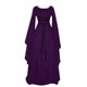 thumbnail image 2 of Womens Halloween Costumes 2024 Cosplay Gothic Dresses Women's Long Sleeved Round Neck Belt Irregular Dress Halloween Costume, 2 of 5