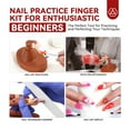 thumbnail image 3 of Saviland Nail Practice Finger for Acrylic Nails: Adjustable Nail Practice Hand Fake Mannequin Training Finger Replaceable Nail Tips with Nail Glue Nail Art Brush Complete Tools Kit Beginner, 3 of 8