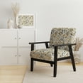 thumbnail image 2 of Designart "Leaves In Neutral Tones II" Chaise d'Appoint Verte à Feuilles Neutres - Fauteuil Bohème et Éclectique pour Chambre, 2 of 7