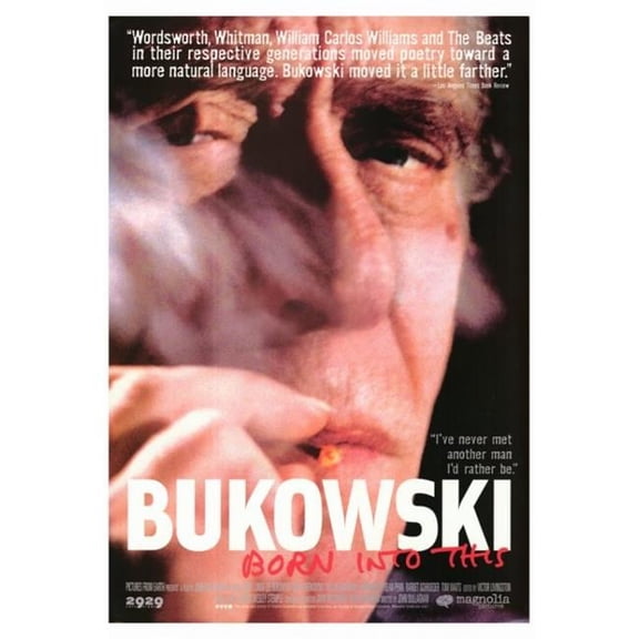 Pop Culture Graphics MOVAF9489 Bukowski - Born Into This Movie Poster Print, 27 x 40