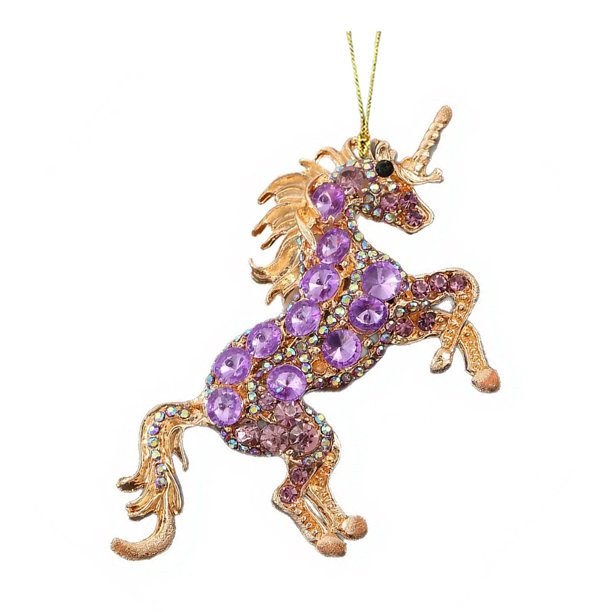 Adornos de caballos para el árbol de Navidad Adorno colgante de caballo de acrílico 2D con brillantes Regalo para mujeres, niñas y amantes de los caballos