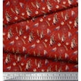 thumbnail image 3 of Soimoi Red Cotton Voile Fabric Feather & Dream Catcher Home Decor Print Sewing Fabric Yard 42 Inch Wide, 3 of 3