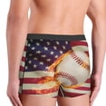 thumbnail image 6 of Cauagu Baseball Ball With Flag Print Boxer Briefs for Men,Comfortable Breathable Men's Underwear Moisture Wicking Underpants -Large, 6 of 8