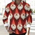 thumbnail image 6 of Awdenio Shirts for Men Funky Beach Printed Christmas Shirt Casual Button Down Long Sleeve Floral Shirts Tops, 6 of 8