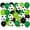 40Pcs, variant on Yvsxxv 40Pcs 12-Inch Green Black White Football Balloons Set - Thick Latex Soccer Printed Balloons for Boys Birthday, Sports Event, Football Soccer Party