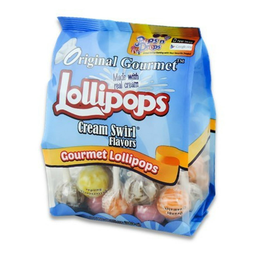 Original Gourmet Mini Lollipops, Cream Swirl, 25 Ct