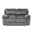 thumbnail image 5 of Lexicon Muirfield Microfiber 2-Piece Manual Reclining Sofa Set in Gray, 5 of 14