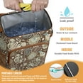 thumbnail image 2 of Exotic Mandala Inspired Paisley Cooler Backpack - Insulated 20L Soft Cooler Bag with Tablet Pocket, Perfect for Workers & Families, 2 of 5