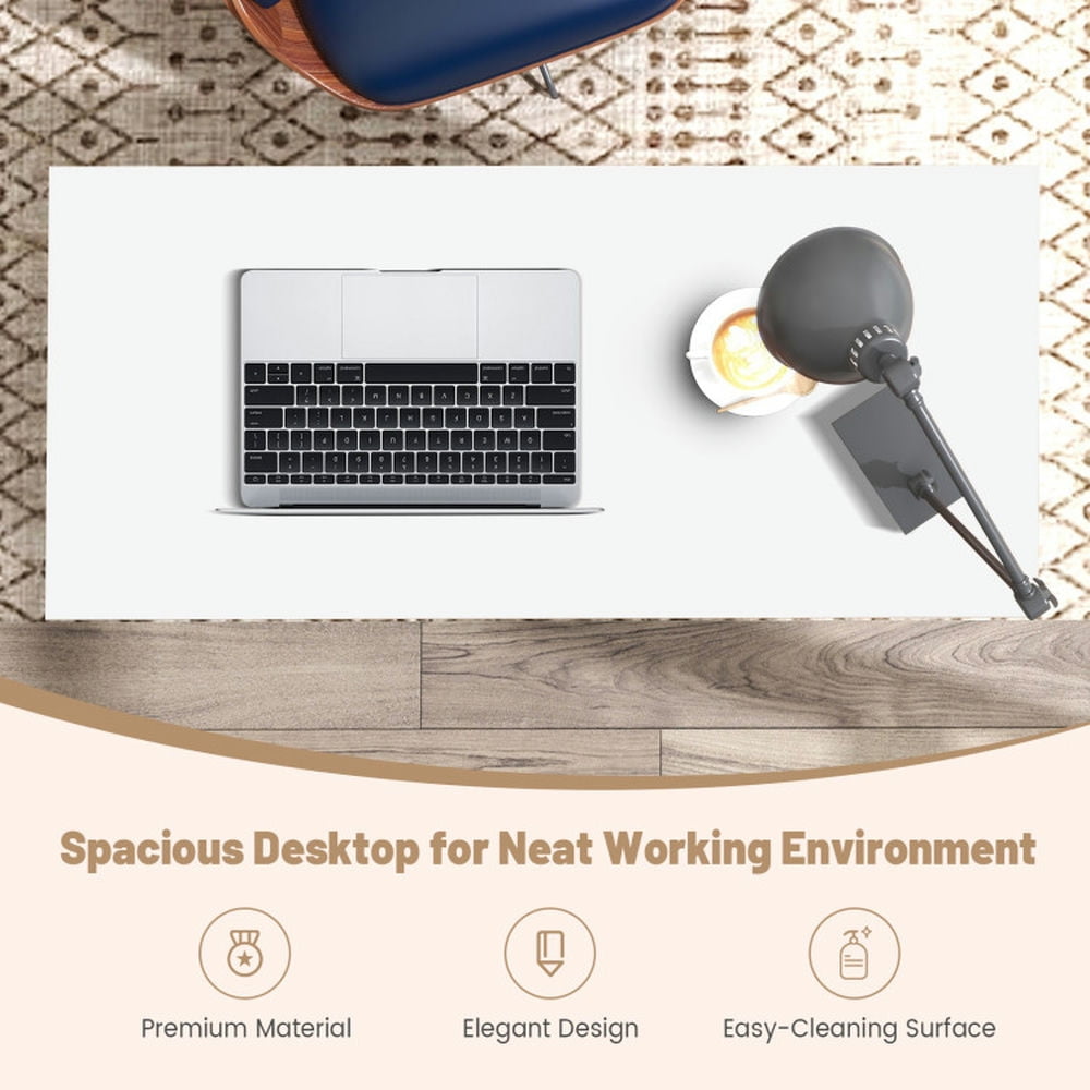 Demi Bonn Wooden Computer Desk Workstation with 3 Drawers for Home and Office Desk Study Writing Table, Brown