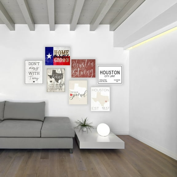 The Stupell Home Decor Collection Texas Proud with Heart Wall Plaque Art