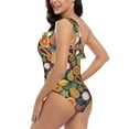 thumbnail image 4 of Goofa Tropical Fruits Pattern Women's One Piece Swimsuits Tummy Control Bathing Suits Asymmetric One Shoulder Swimwear-X-Large, 4 of 6