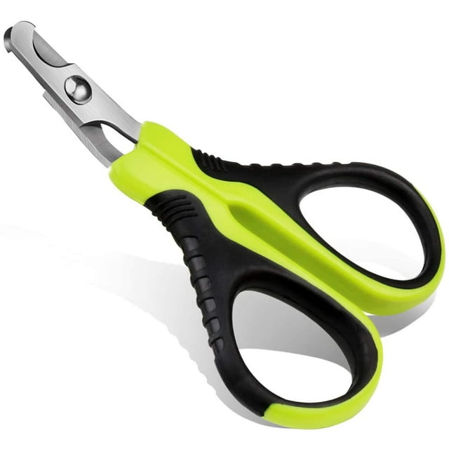 Professional Pet Cat Nail Clipper Scissors Trimmer for Cats, Rabbits and Small Animals, Stainless Steel,25 Degree Curved Design