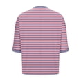 thumbnail image 7 of Women's Casual Blouse, Striped Print Short Sleeve Top with Pocket, Round Neck Lightweight Shirt for Everyday Wear, 7 of 7
