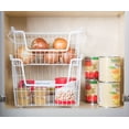 thumbnail image 2 of Contemporary Home Living 10" x 12.5" White Large Metal Rectangular Basket, 2 of 5