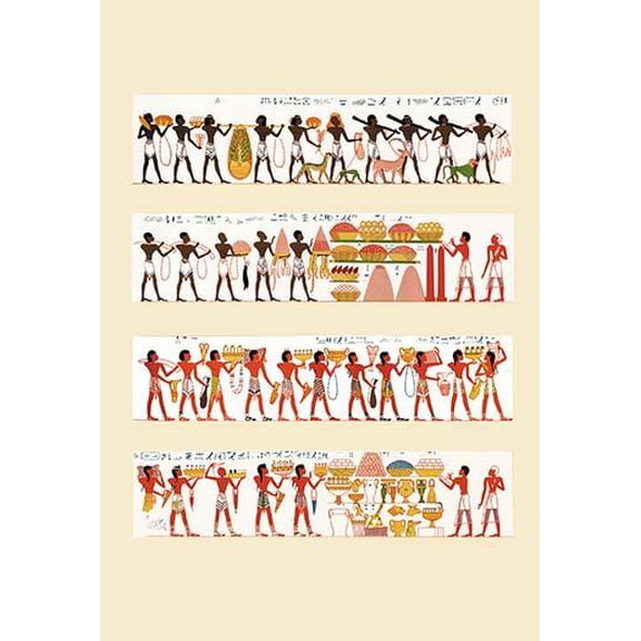 Asiatic and Aethiopian Tributaries from the Tomb of Rekhmara- Fine Art Canvas Print (20" x 30")