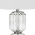 thumbnail image 3 of 28 Inch Fluted Glass Base Table Lamp, Dimmer, Clear- Saltoro Sherpi, 3 of 5
