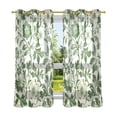 thumbnail image 6 of Yayeee Window Curtains Light Filtering 63"x42" Grommet Panel Pair Home Living Room Decor, Green Floral, 6 of 7