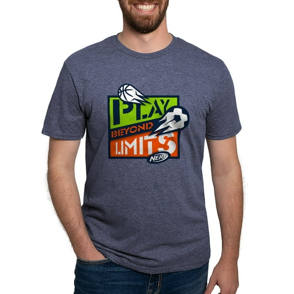 CafePress - Nerf Beyond Limits T Shirt - Mens Tri-blend T-Shirt