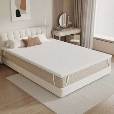 4 Inch Memory Foam Mattress Topper,Memory Foam Mattress Topper Ventilated Soft,Bed Topper for Pressure Relief Back Pain