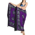 thumbnail image 4 of HAPPY BAY Women's Bikini Wraps Beach Wrap Coverup Sarong Skirt Bathing suit Swimsuit Swimwear Cover Up for Women One Size Violet_N964, 4 of 5