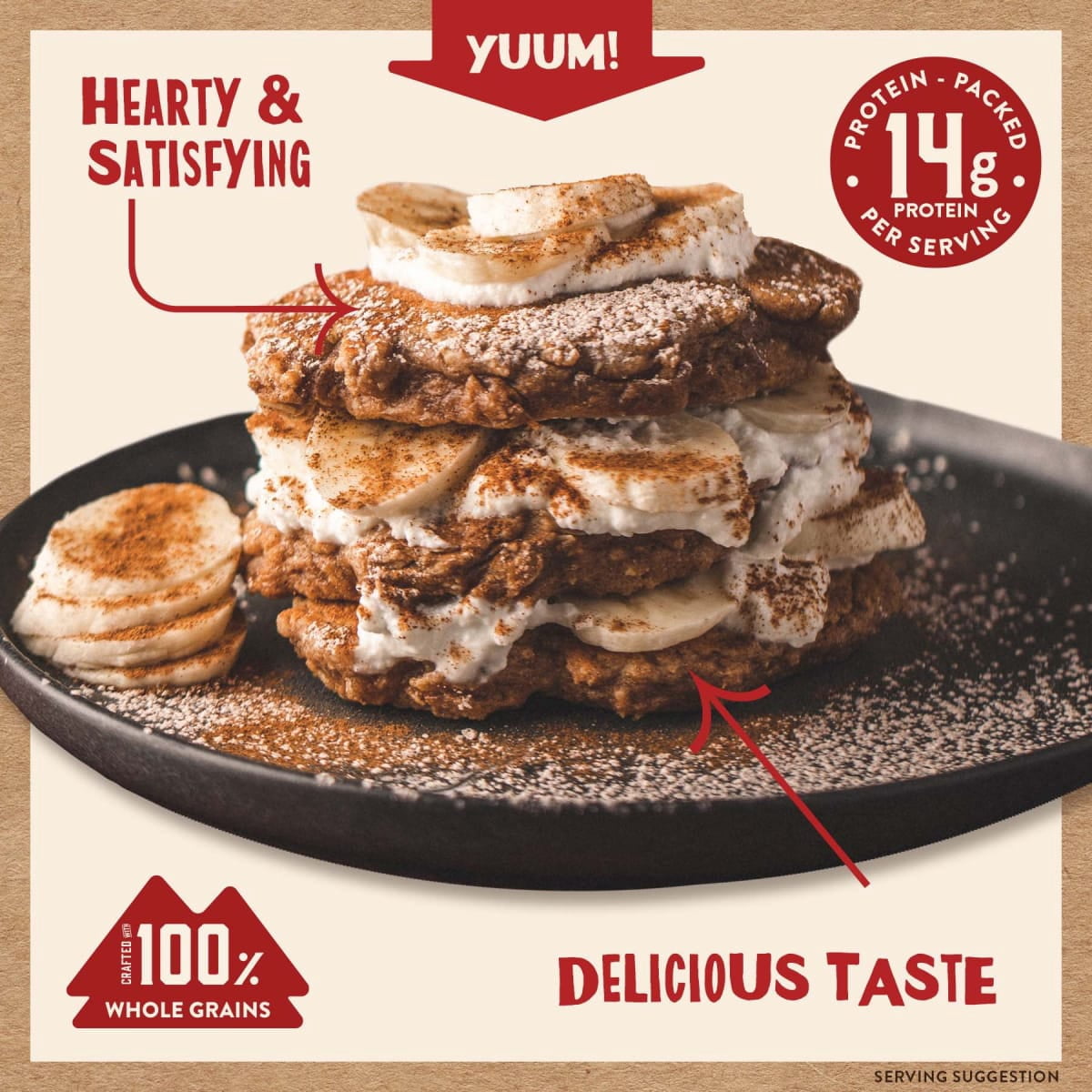 Kodiak Protein-Packed Power Cakes Cinnamon Oat Pancake and Waffle Mix, 20 oz Box