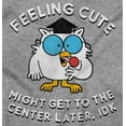 thumbnail image 2 of Feeling Cute IDK Meme Mr. Owl Funny Women's Long Sleeve T Shirt Brisco Brands S, 2 of 6