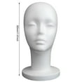 thumbnail image 5 of STYLE Mannequin Head White Foam Wig Head Display Stand Manikin Head for Wigs Hats Sunglasses, 5 of 6