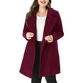 thumbnail image 6 of Agnes Orinda Women's Plus Size Winter Coats Double Breasted Peacoat Outerwear Jackets 4X Burgundy, 6 of 8
