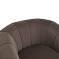 thumbnail image 4 of Christopher Knight Home 360° Swivel Club Chair with Premium Velvet Upholstery, Tub Back Design, Dark Brown, 4 of 9