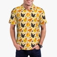thumbnail image 1 of Balery Funny Chicken Camisa Polo de Hombre con Estampado, de Manga Corta y Tejido Medio, Camisa Tipo Golf Polo-3X-Large, 1 of 6