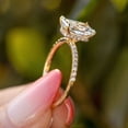 thumbnail image 4 of Cora Jewellery 2.5CT Radiant Moissanite Hidden Halo Engagement Ring For Women, 14K Yellow Gold, 4 of 5