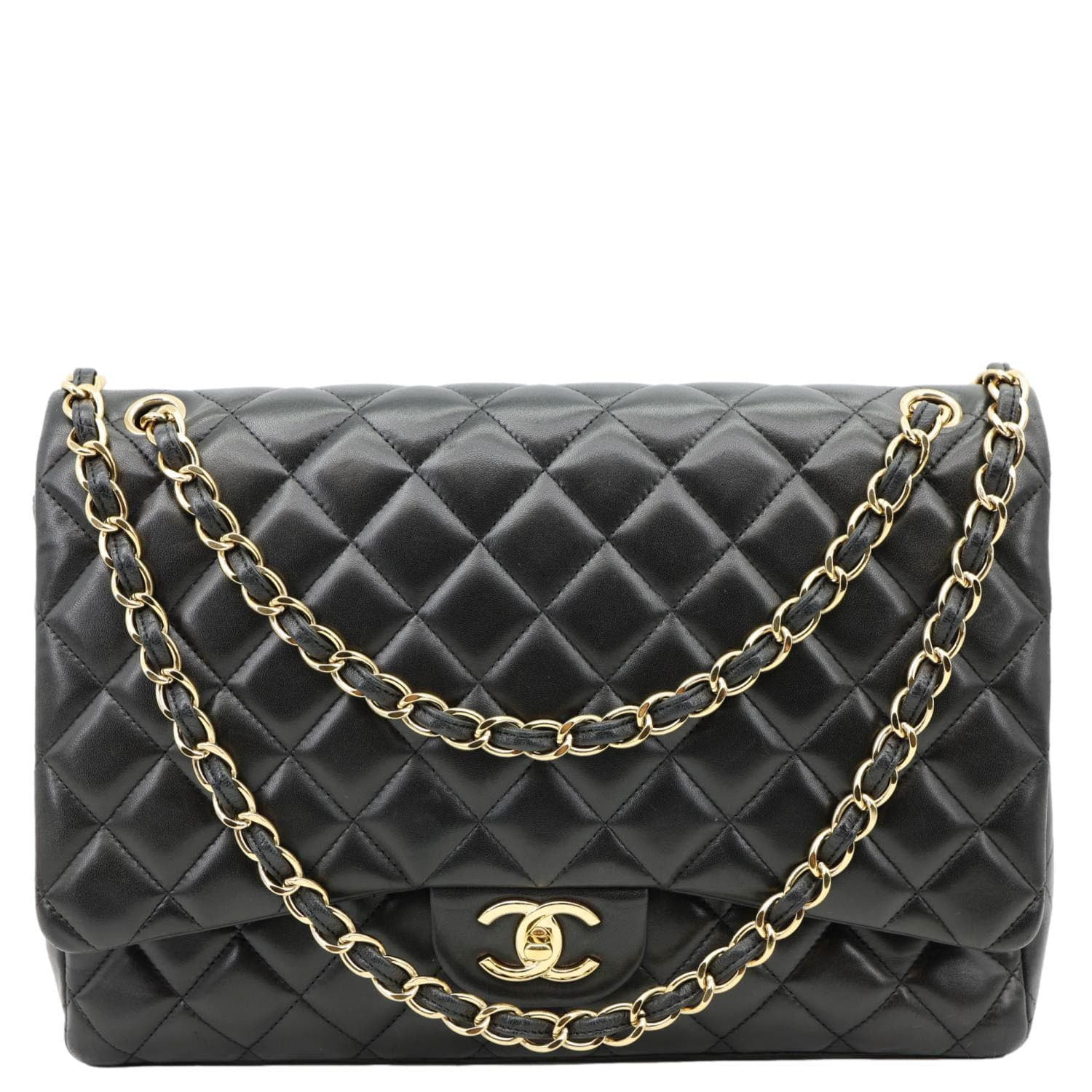 Pre-Owned CHANEL Deca Matelasse 34 Coco Mark Chain Shoulder